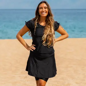 Women's 2in1 Adjustable Sleeve Swim Top