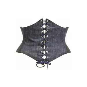 Lavish Blue Denim Corset Belt Cincher