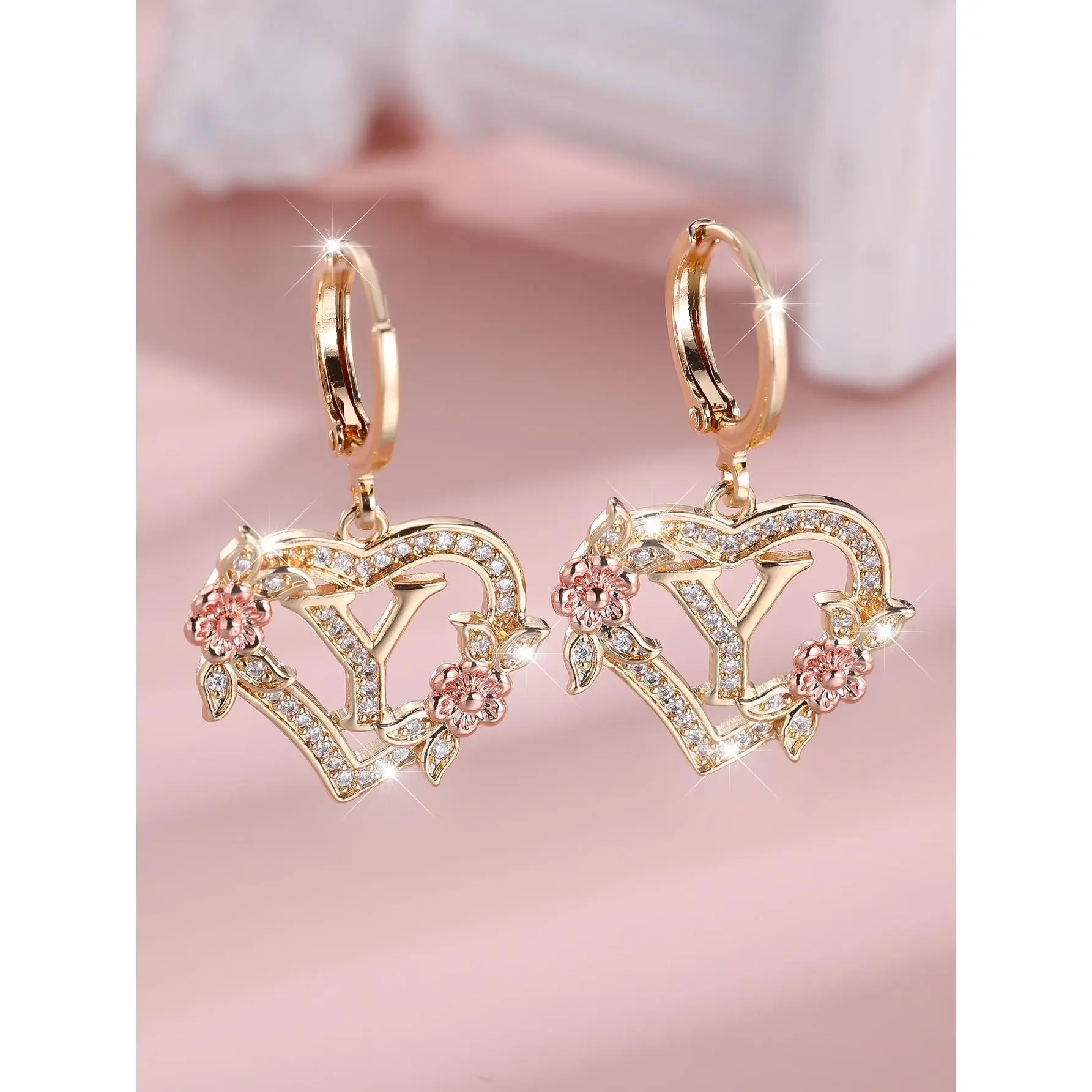 Gold+Rose Gold White Diamond Y