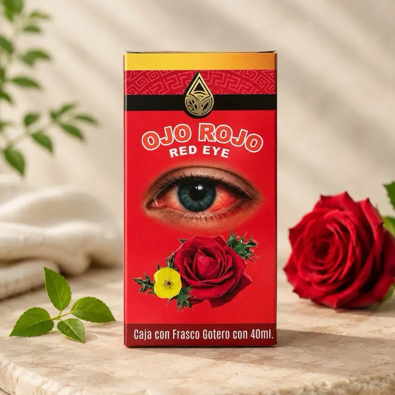 Red Eye Herbal Eye Drops 40 mL Ojo Rojo | Botanical Eye Care Formula | Daily Use