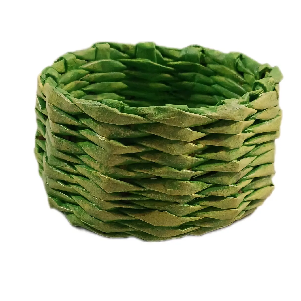 Watson Homestead Small Recycled Newspaper Basket - Eco-Friendly Home Organizer