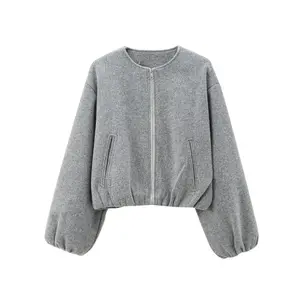 Women’s Soft Bomber Jacket Coat, Stylish Outerwear for Casual & Formal Wear, Comfortable & Versatile Design