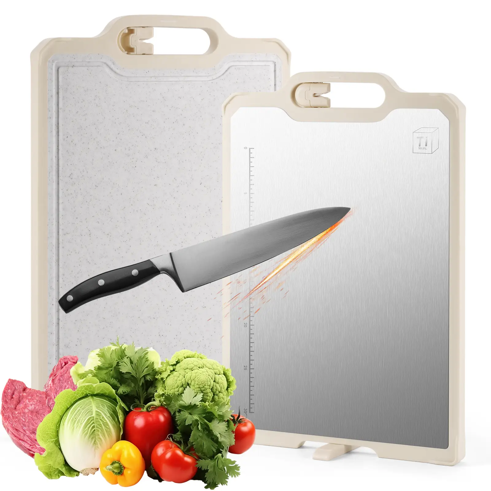 SUNMORN 100 Titanium Cutting Board 999 Antibacterial MedicalGrade TA1 Pure Titanium DoubleSided Dishwasher Safe Stainless Steel Upgraded SUNMORN 100 Titanium Cutting Board 999 Antibacterial MedicalGrade TA1 Pure Titanium DoubleSided Dishwasher Safe Stainless Steel Upgraded