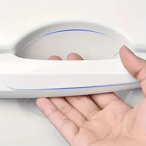 Car Door Handle Protection Film, Transparent PVC Scratch-Resistant Cover, Easy Install Adhesive Sticker, Durable Plastic Handle Protector