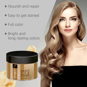Hoegoa Colorful Beauty Pomade Series Colorful Hair Color Herbal Gentle Moisturizing Hair Care Easy to Color Hairdressing Agent Oil White Cream Moisturizer Palm Wax Licorice Extract Haircare Moisture Tea Tree Hga03-A099-100-Wh1 (Green 100G)
