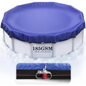 [2026 185GSM] 12FT Pool Cover PE Above Ground Round Pool Cover,, Cold & UV Resistant, Tearproof
