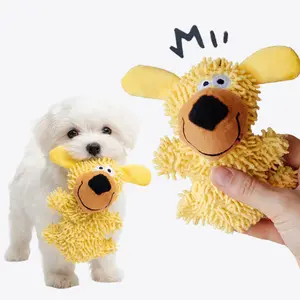 Dog Plush Toy Puppy Favorite - Squeak Chew-Resistant Fabric Supports Active Play and Dental Cleaning Lightweight Blue/Yellow Viral Tiktok Dog Toy squeaky Toy stuff
