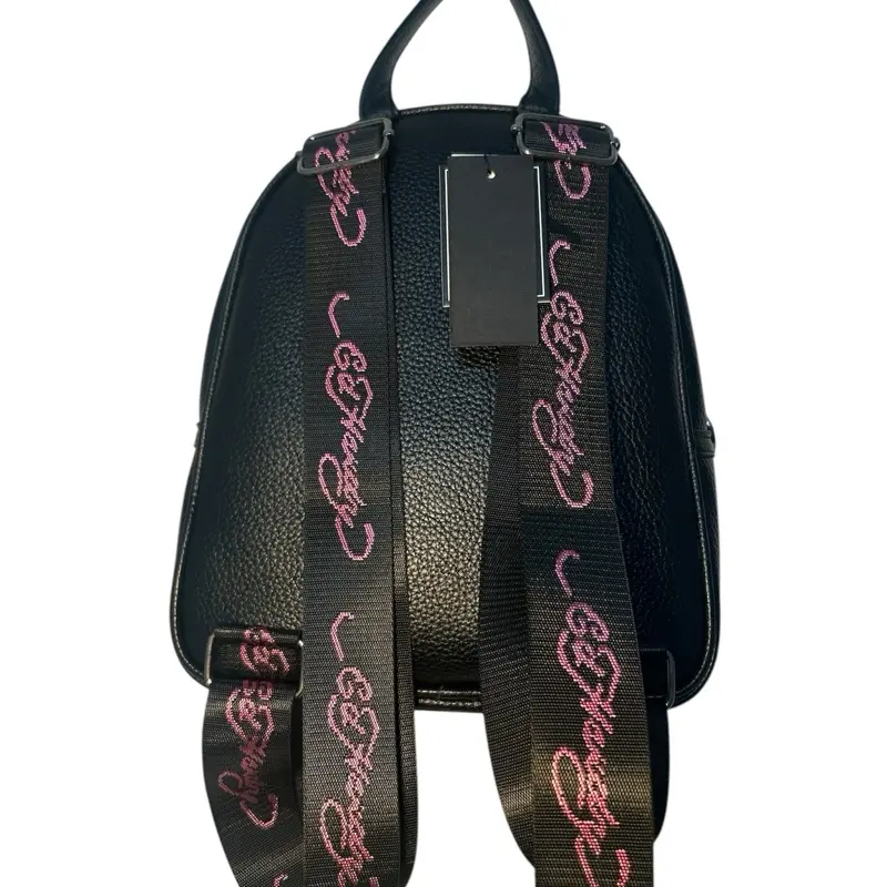 RARE Ed Hardy Y2K Rhinestone Skull Mini Backpack Pink Black NWT