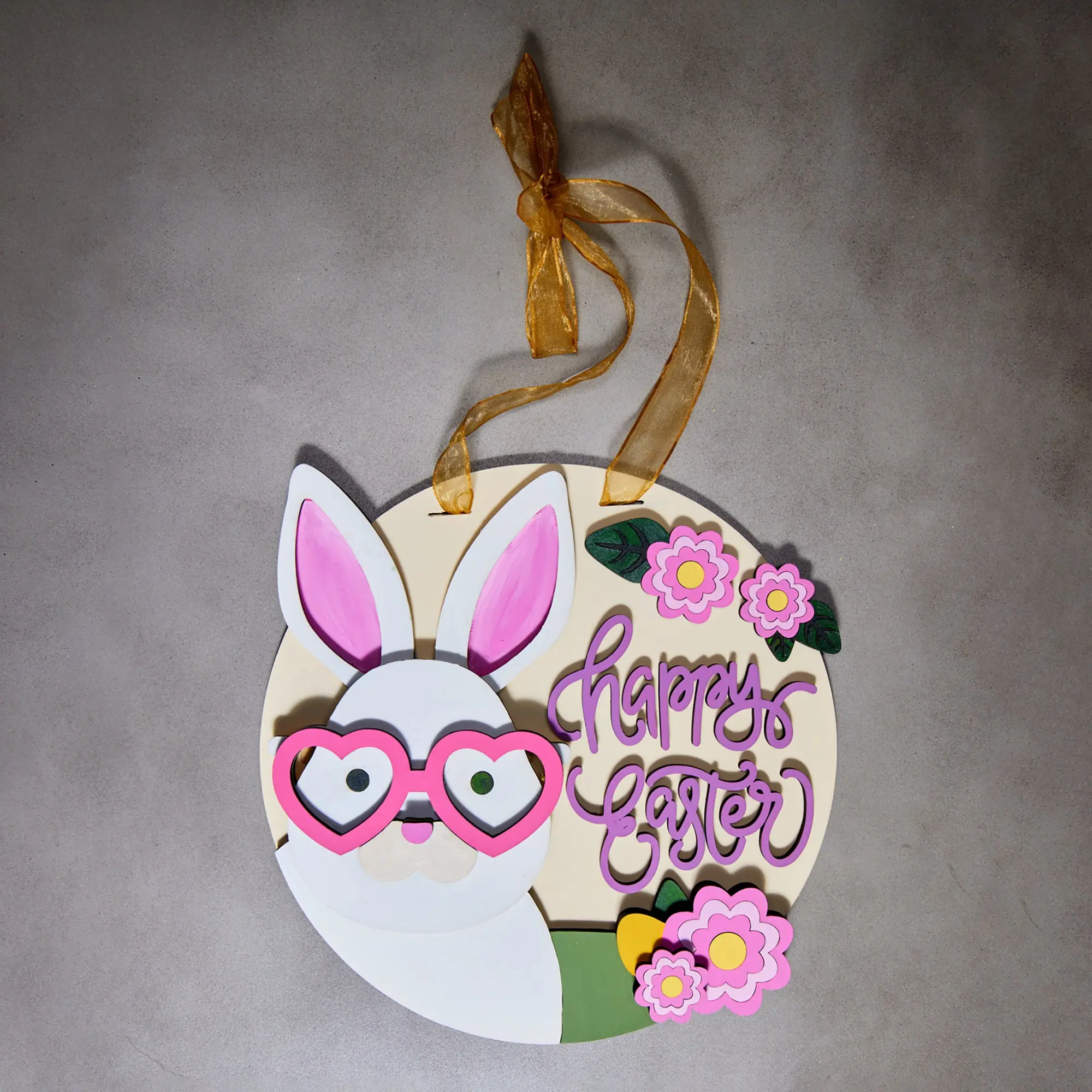Happy Easter Door sign (Pink)