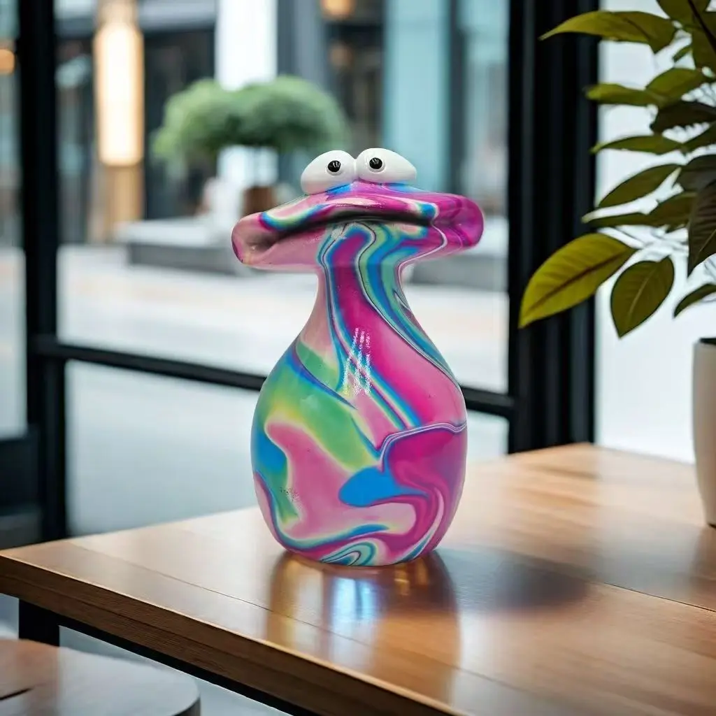 Funny Large Mouth Frog Resin Statue, Multicolor Multi-Functional Decoration, home decoration, decorative sculptures, figurines, resin figure, home ornaments, Perfect for Bookshelves, Living Room, Office, Garden, Decorative Figures