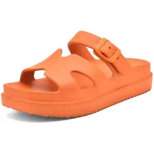 Cubufly Womens Platform Sandals with Arch Support, Summer EVA Beach Slippers Adjustable Buckle, Women Comfort Lightweight Sandal Girl Walking Shoes,Ladies Sandals 2025