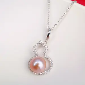 Freshwater Pearl Pendant Necklace Sterling Silver Necklace