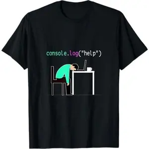 Console Log Help Funny Coder Gift Programming Code Computer T-Shirt