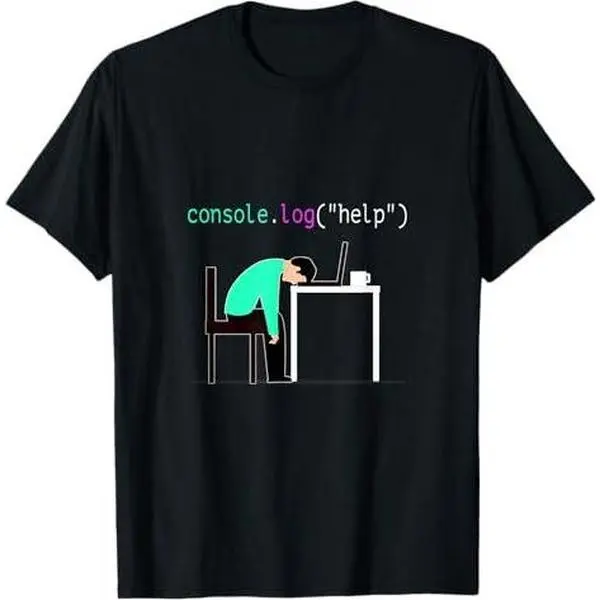 Console Log Help Funny Coder Gift Programming Code Computer T-Shirt