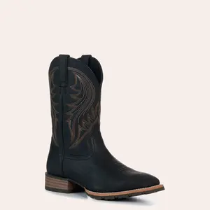 Ariat Men's Jasper Black Hybrid Rancher Wide Square Toe Cowboy Boots