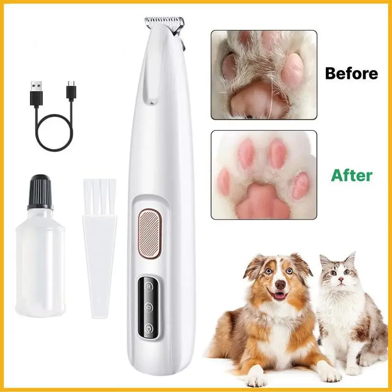 Pet Trimmer - Waterproof Rechargeable Pet Shaver with LED Light, Multifunctional Trimming for Dogs and Cats, Waterproof and Rechargeable Features