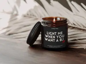 Light Me When You Want a BJ, Valentines Gifts For Him, Adult Humor, Funny Gifts, Couple BJ Candle, Valentine Day Gift For Him, Gift For Him