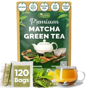 TOG999, Premium Matcha Green Tea Bags | 120 Count | Blend of Sencha, Green Tea, Spearmint & Orange Slices – Refreshing Flavor, Naturally Vibrant, No Gluten. Vegan.