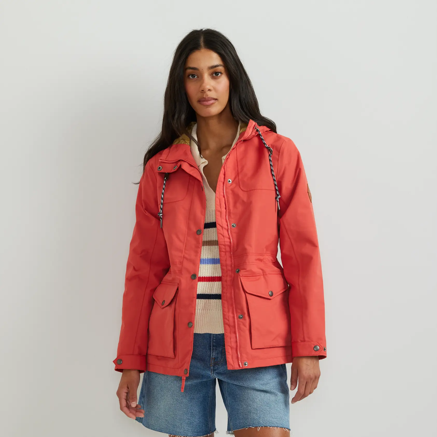Eddie Bauer Women's Charly Waterproof Hooded Rain Jacket Waterproof Hooded Everyday Wear