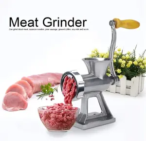 Manual Meat Grinder & Sausage Stuffer, Stainless Steel Hand Crank Meat Mincer with Pasta Maker Attachment, Detachable & Easy to Clean for Minced Meat, Sausage & Homemade Noodles (Kitchen Use)