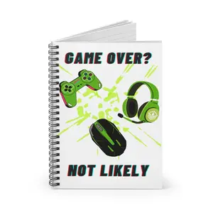 Gamer Themed Spiral Notebook - Ruled Line