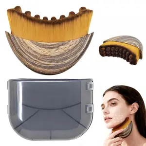 Upgraded Lymph Contour Face Brush, Face Scrubber Tool, Fatigue Relief Massage Brush, Suitable for Women Facial, Eye, Neck, Body Care, Makeup Application, Daily