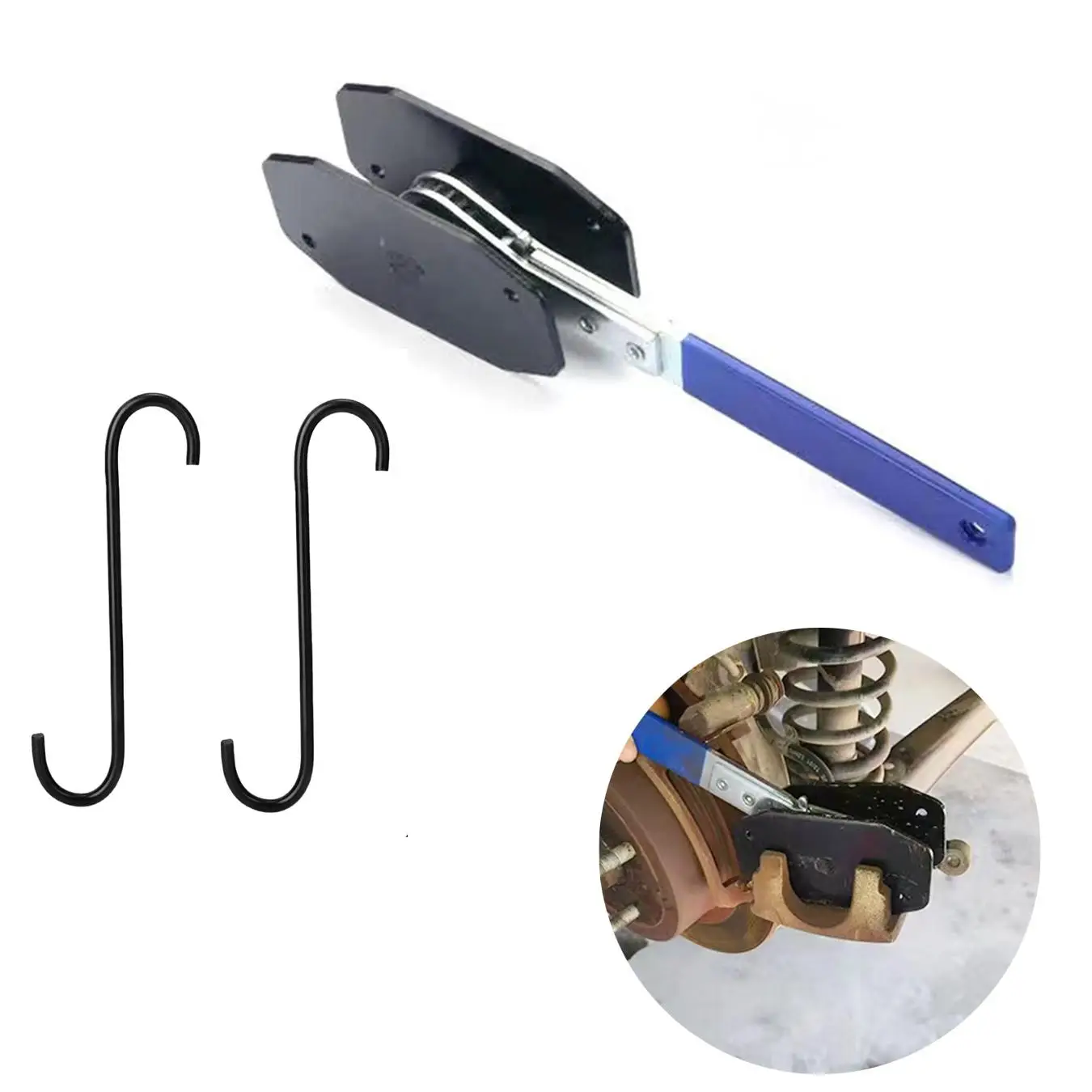 Ratchet Brake Caliper Press Tool, Universal Disc Brake Caliper Compression Tool, 3 Counts Ratchet Piston Spreader Automotive Tools for Car Brake Repai