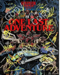 Stranger Things Season 5 Signed Pre Printed Autographs Cast Poster