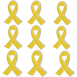 Multicolor Cause Awareness Ribbon Lapel Pin - Yellow, Purple, Red, Pink Ribbons - Prevention & Awareness Campaigns Enamel Lapel Pin Support Campaign Charity Donation Event Accessorie