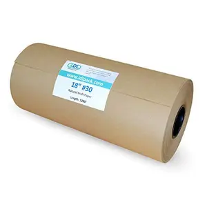 IDL Packaging Large Brown Kraft Paper Roll - 18" x 1200 ft (14400 in) - Natural Wrapping Paper for Packing and Kids Art Projects