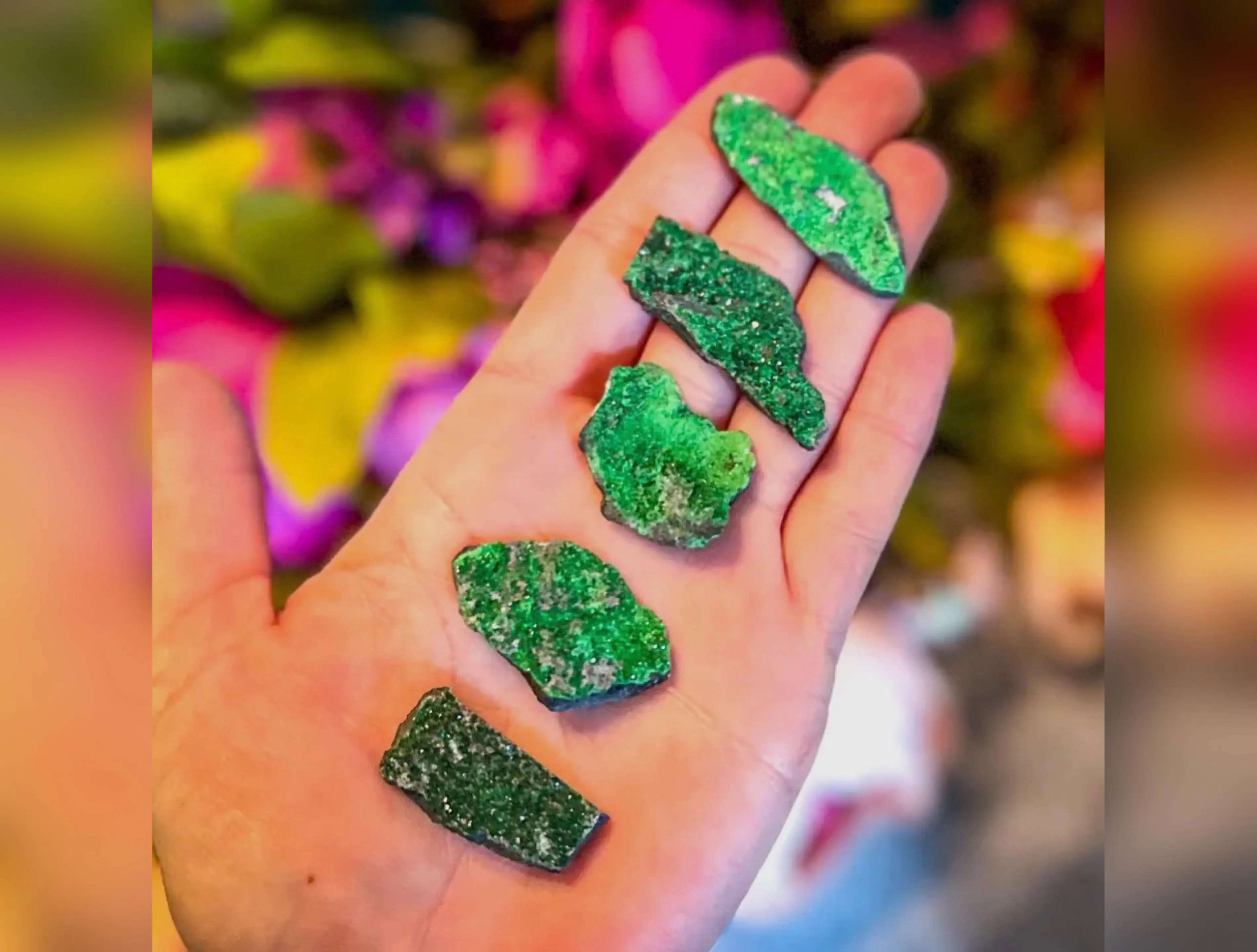 Uvarovite Garnet Raw Stone - Rare Collectible for Cultural Item Enthusiasts