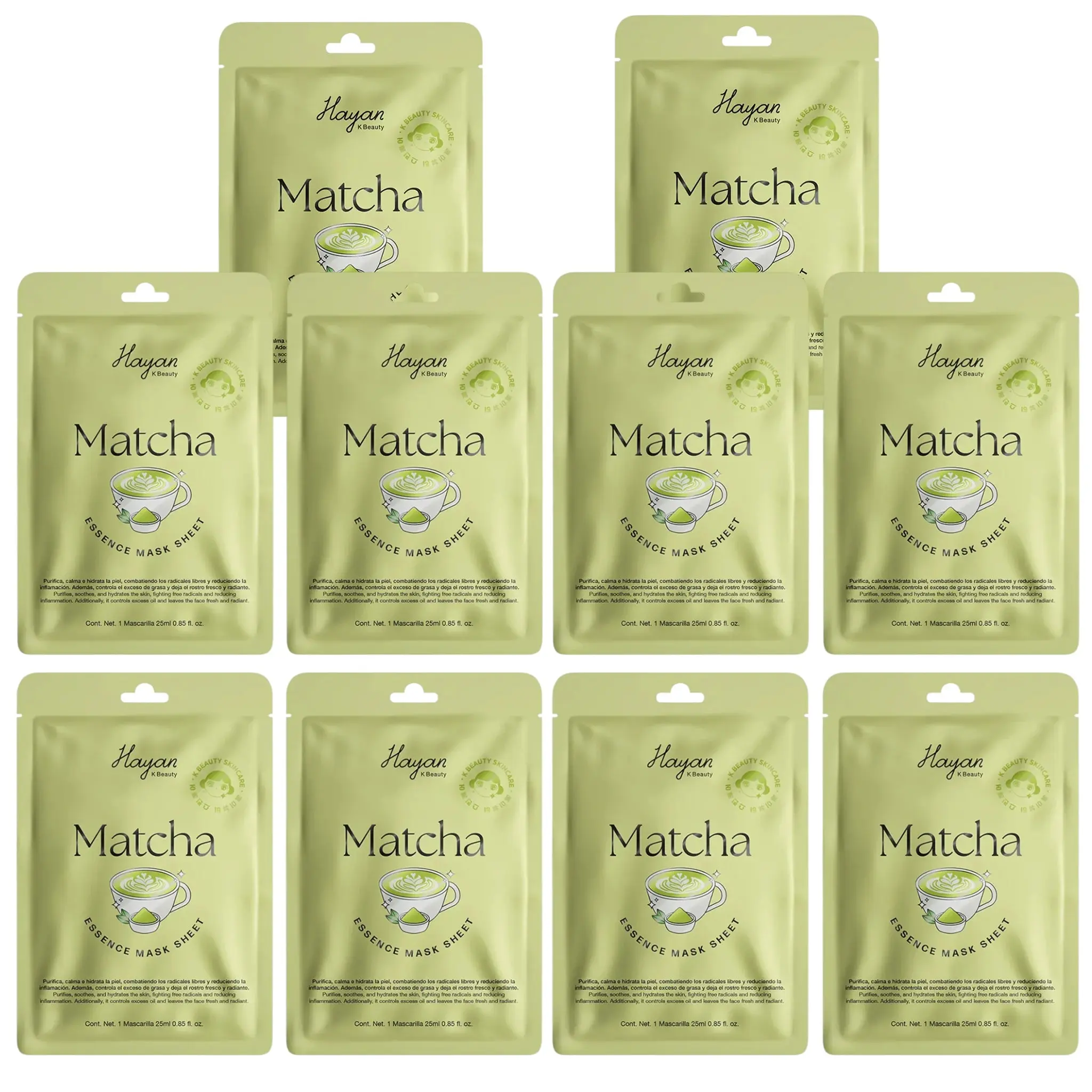 Hayan Cosmetics Facial Mask Matcha - Wholesale 10 Units (HAMAMA)