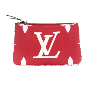Pre-owned Louis Vuitton Pochette Double Zip Bag Rouge Monogram Giant Red/Pink