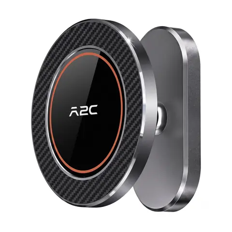 Aerospace A2C Alloy Magnetic Phone Holder - Silicone, 360° Rotatable, N55 Magnet, 1-Hand Attach, MagSafe-Compatible, Durability, Screen Access, Desk Mount, Golf Cart Fit (EZGO, Club Car, Yamaha, Icon Square Struts), iPhone Accessory, Men's Gift