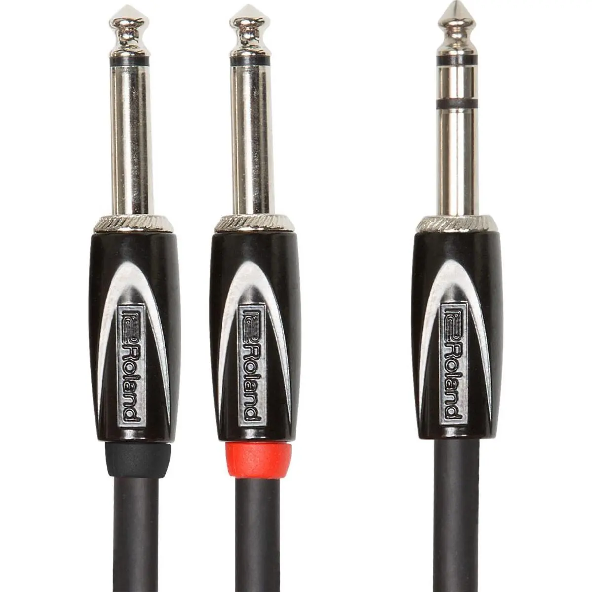 Roland Black Series 5' Insert/Splitter Cable, 1/4" TRS Male to 2x 1/4" Connector