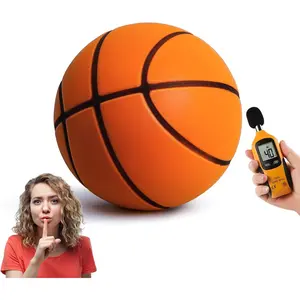 Silent Basketball Size 7 (9.4 inch, 29.5"), Soft Foam Basketball Indoor, Airless & Quiet Basket-ball Dribble Training, Birthday Gift for Teen Boy Girl Mens, Grooved Higher Bounce Noiseless Ball
