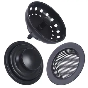 3 Pcs Stainless Steel Sink Stopper Set,Anti-Clogging Kitchen Sink Drain Basket for Kitchen Sink Strainer Replacement,Ideal Gift for Halloween Christmas Party Father's Day Gift