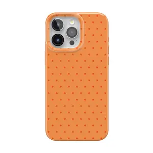 Casely iPhone 15 Pro Max Case | On the Dot | Orange Polka Dot | Compatible with MagSafe | Classic Ultra Thin Design