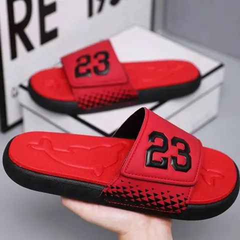 Men's Colorblock Figure Print Slides, Half Strap Slippers, Casual Comfortable Breathable Sports Slides, Non-slip Rubber Beach Slippers for Indoor & Outdoor Wear Footwear
