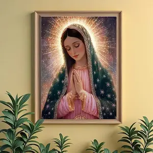 5D Full Drill Diamond Painting Kit, Religious Virgin Mary Art for Wall Decor