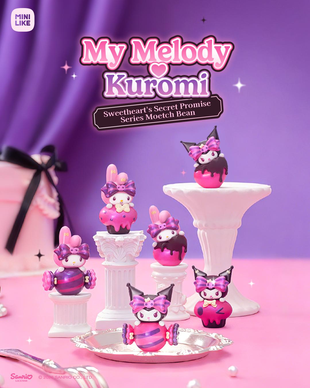 Sanrio My Melody Kuromi Blind Box Sweetheart Series Cute Kawaii Mini Figures Collectible Gift Toy