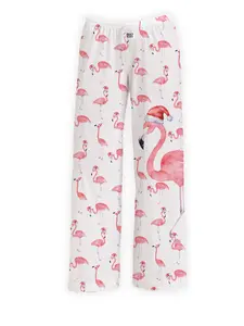 Holiday Santa Hat Flamingo Unisex Comfort Lounge/Pajama Pants S-XXL