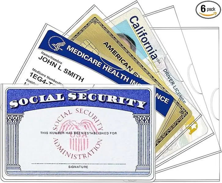 Social Security Card Holder，Social Security Card Protector Sleeve，New Medicare Card Protector Sleeve/Credit Card Holder, SSN Card Protector/Credit Card Cover
