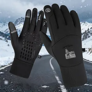 Winter Warm Gloves for Men & Women - Stylish Fleece-Lined Touchscreen Design, Windproof Waterproof for Skiing & Cycling, Ultra-Soft Skin-Friendly Lining