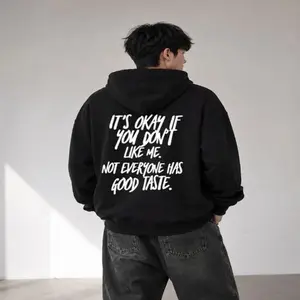 It's Okay If You Don't Like Me Hoodie, Funny Quote Back Print Hoodie for Women Men, Sarcastic Statement Streetwear Hoodie, Trendy Casual Gift