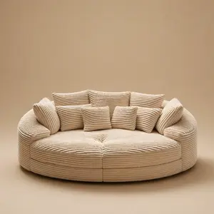 Large Circle Circular Modern Farmhouse Contemporary Italian Circle Sofa Bed