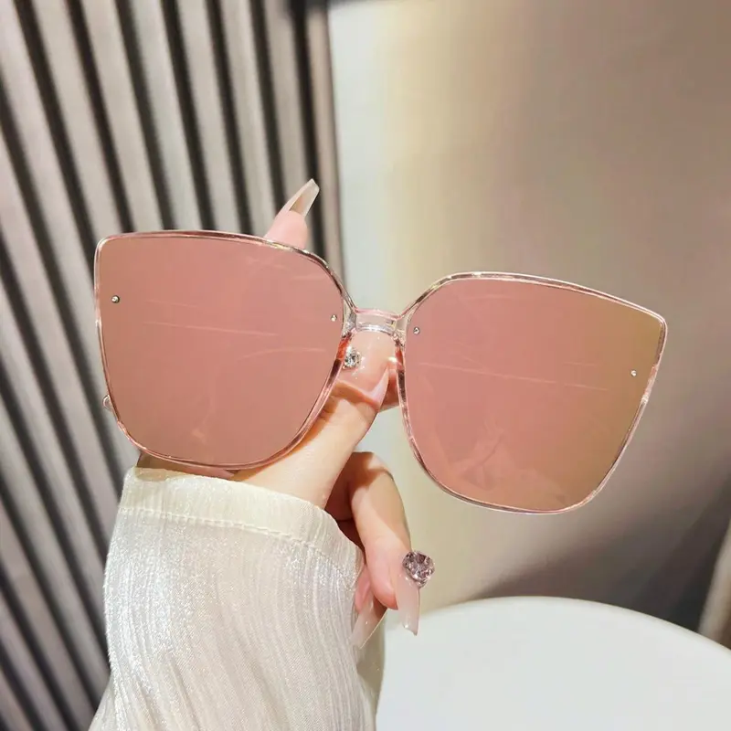 Luxury Fashion Women's Cat Eye Square Sunglasses, Stylish Shades, Casual Plain Design, Decorative Lens, All Seasons, PC Frame, Non-Color Changing
