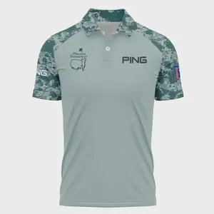 Masters Camo Pattern Golf Polo Shirt Fan-made Short Sleeve Print Menswear Top