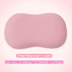 Memory foam lumbar support/neck pillow features an ergonomic design primarily for supporting the lower back or neck and relieving fatigue from prolonged sitting. Ideal for office workers and drivers, emphasizing comfort and spinal health.