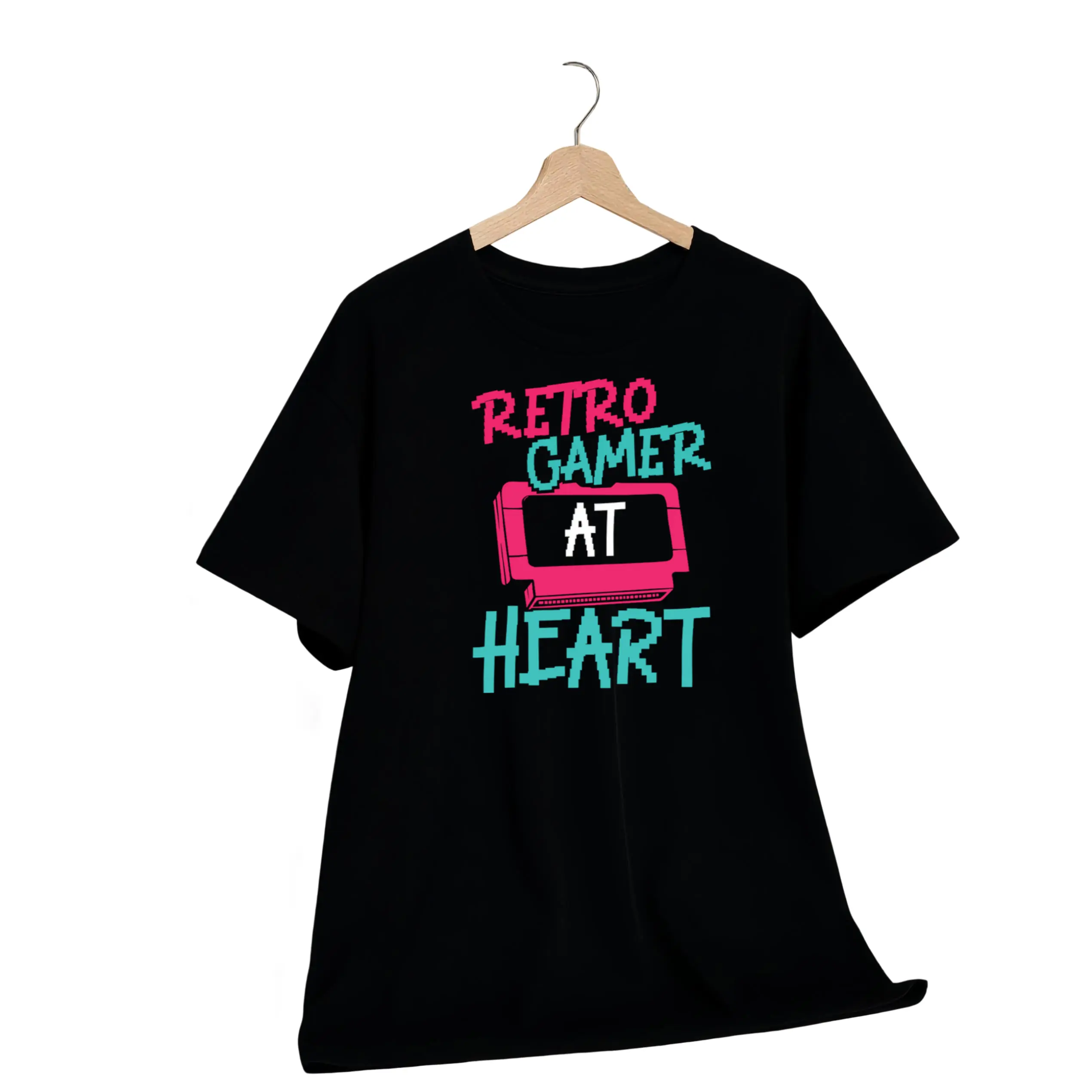 Retro Vintage 80s Arcade Nostalgia Pixel Art Video Games T-Shirt